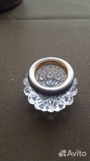 Солонка хрусталь серебро СССР