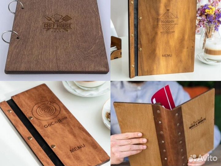 Деревянное меню на заказ в Чите