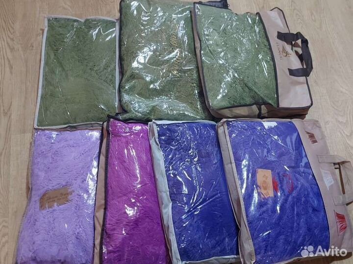 Плед травка. Пушистый плед. Размер евро