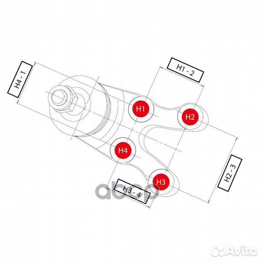 CBT-25 Опора шаровая перед прав/лев CB037
