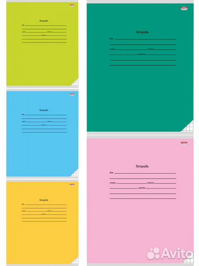 Тетради 12 листов клетка, обложка картон, опт