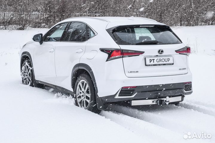 Фаркоп под квадрат Lexus NX с Нерж. Накладкой