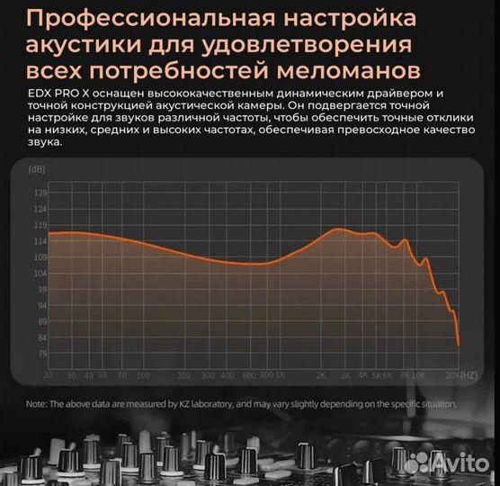 Наушники динамические Hi-Fi студийные edx pro x