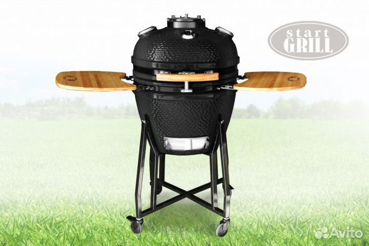 Керамический гриль-барбекю Start Grill с окошком 2