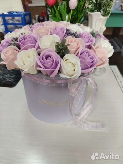 Букет из мыльных роз, подарок Учителю