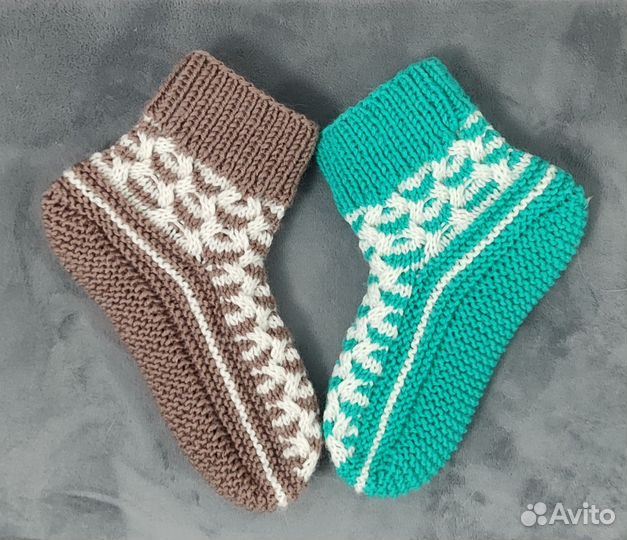 Носки-тапочки вязаные