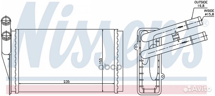 Радиатор отопителя 70221 Nissens