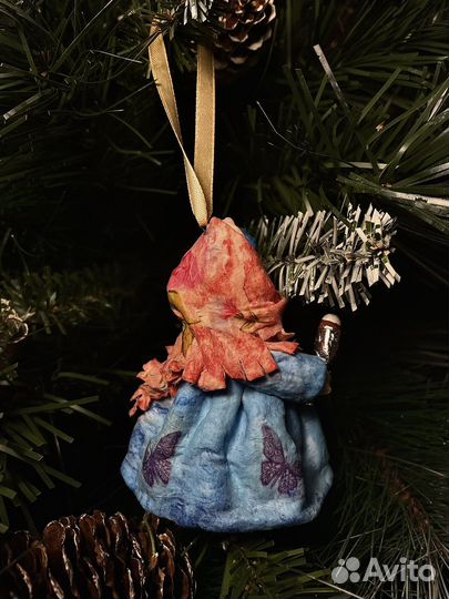 Елочные игрушка СССР из ваты, ручной работы