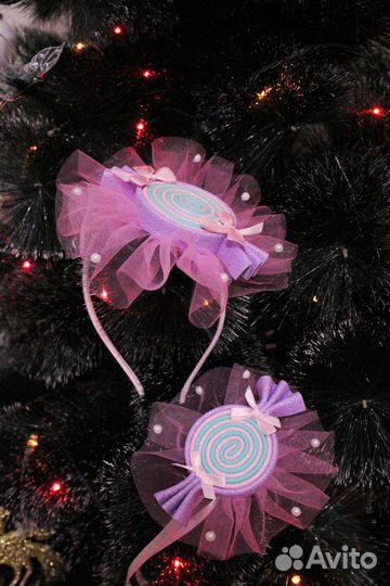 Конфетка ободок, браслет, брошь коронка