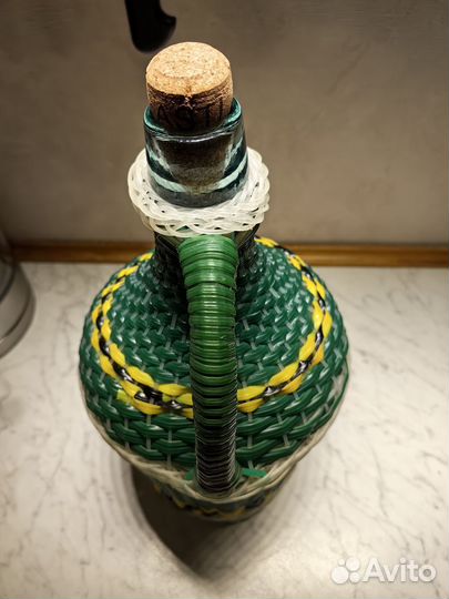 Графин бутыль плетеный СССР