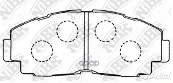 Колодки тормозные дисковые передние NiBK PN1192