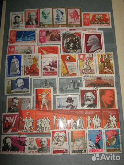 Марки;ленин,соратники,великий октябрь