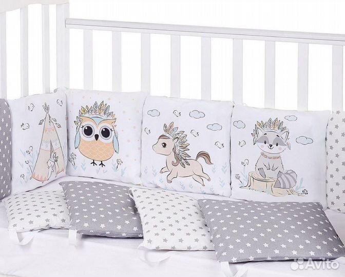 Бортики в кроватку новые