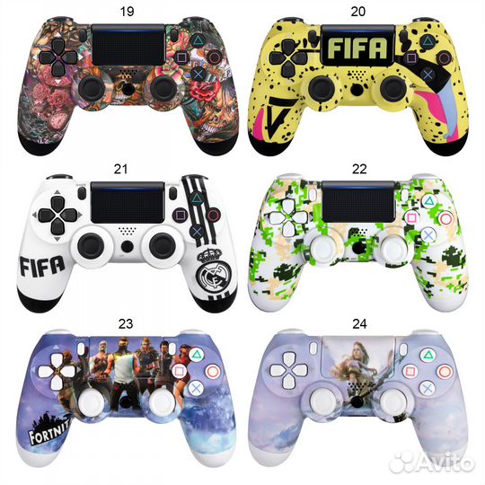 Джойстик Dualshock ps4 с принтом/ Геймпад Sony PS4