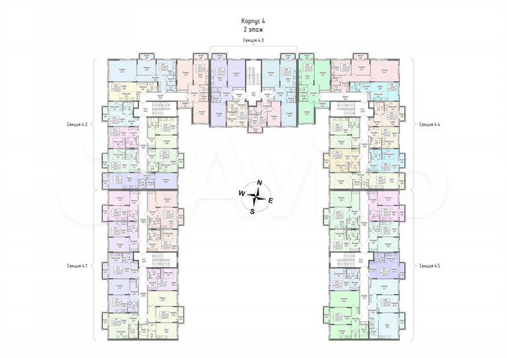 2-к. квартира, 59,3 м², 2/4 эт.