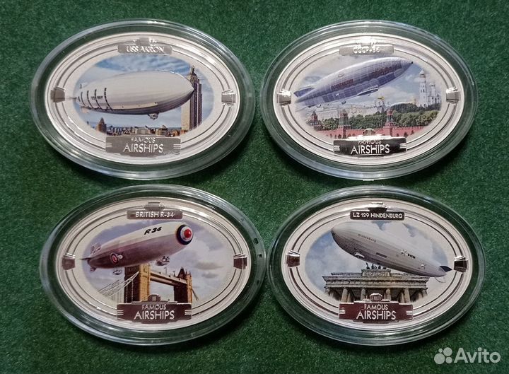 Монеты Фиджи Набор Дирижабли Серебро