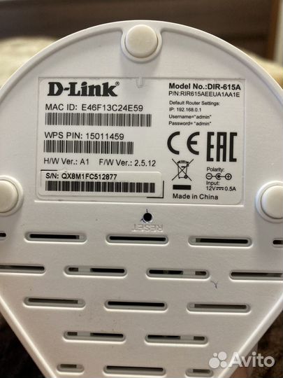 Wi-Fi роутер D-Link dir-615a