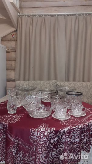 Ваза хрустальная,ваза стекло СССР