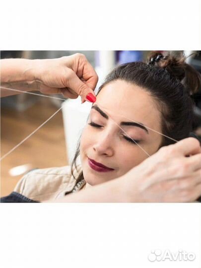 Чисткой лицо с нитью