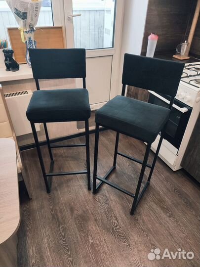 Барный стул лофт со спинкой