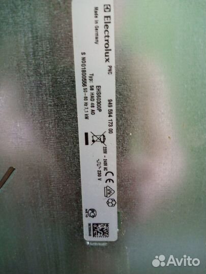 Варочная поверхность бу Electrolux неисправна