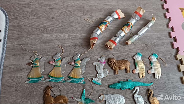 Картонные елочные игрушки СССР