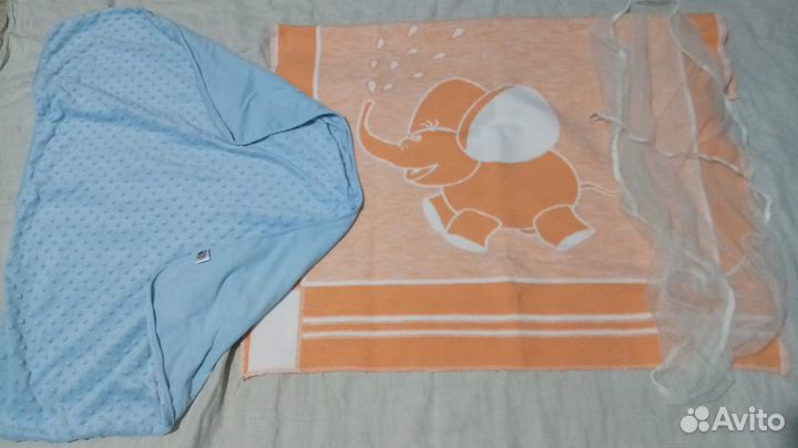 Велюров. плед Baby Nice+дар шапочка, антимоскитка