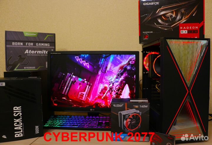 Супер мощный игровой компьютер i7/16/512/RX580 8GB