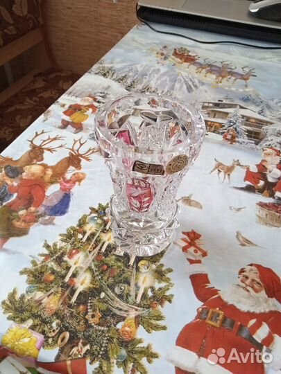 Хрустальная ваза богемия