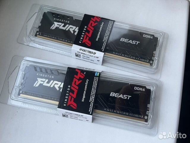 Кingston Fury Beast 16GB 3600 мгц 2х8