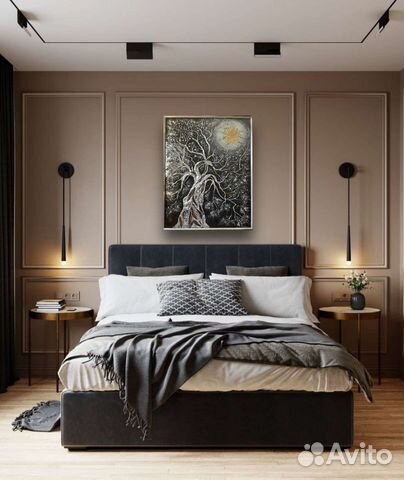 Фламинго зеркальная картина