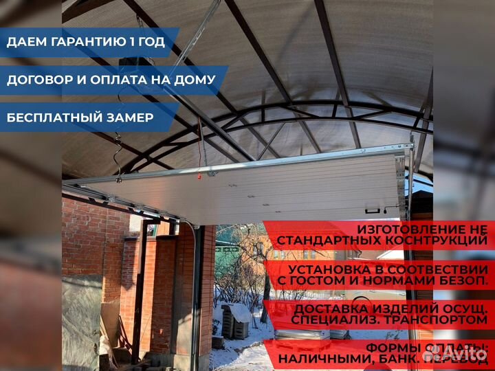 Автоматические секционные гаражные ворота