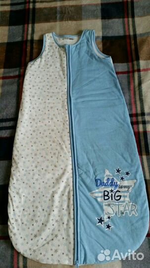 Утепленный спальный мешок, рост 90