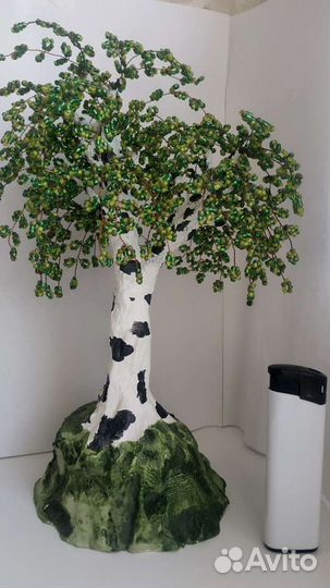 Берёза из бисера