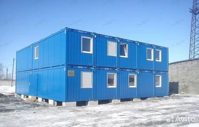 Сдвоенное быстровозводимое блочное общежитие из ко