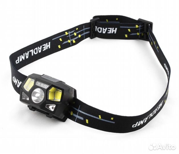 Фонарик налобный HL-1022 сверхяркий сенсор