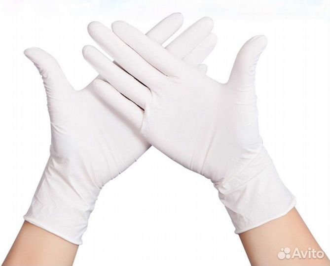 Перчатки нитриловые Foxy Gloves белые 3,5 гр