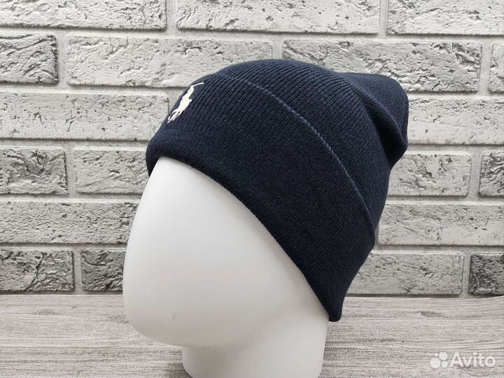 Шапка вязаная Polo Ralph Lauren синяя