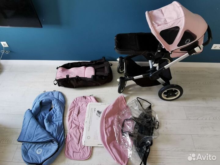 Коляска bugaboo buffalo 2 в 1 soft pink
