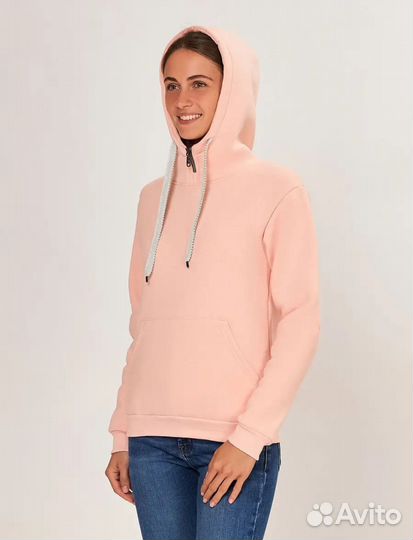 Толстовка-худи с капюшоном теплая 46р новая