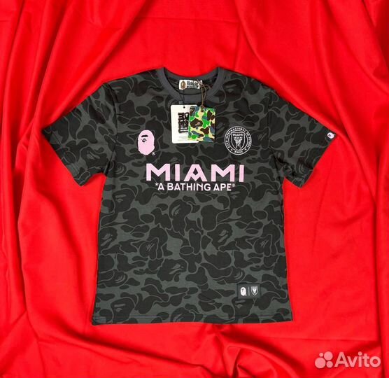 Футболка Bape Miami (черные, розовые, белые)