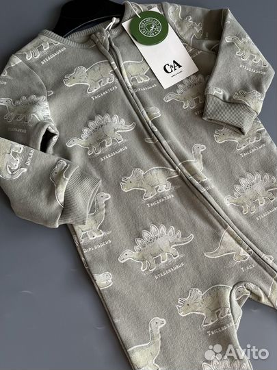 Теплый слип комбинезон C&A (62 68 74 80 86 92)