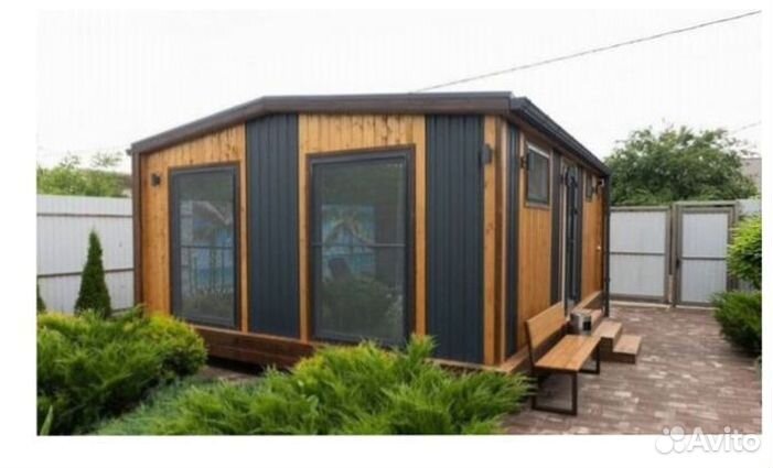 Баня 6х5 двухмодульная Скандинавия Артикул 109-59