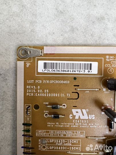 Разбор тв LG 42LF564V