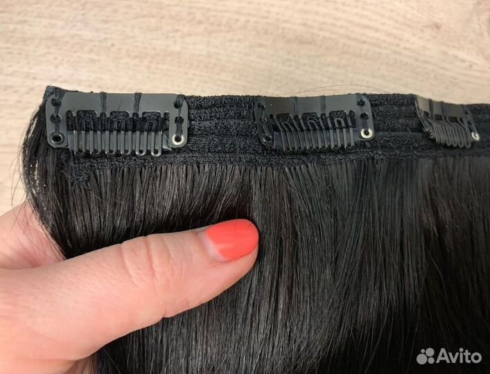 Натуральные волосы на заколках, на заказ