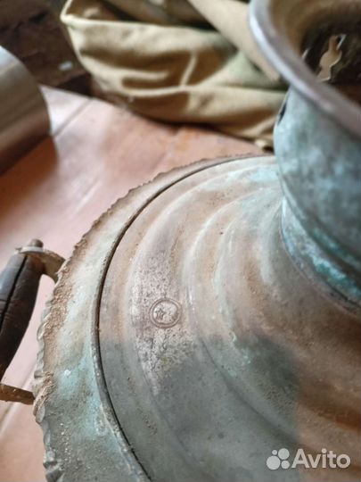 Самовар на дровах медный объем на 5 литров