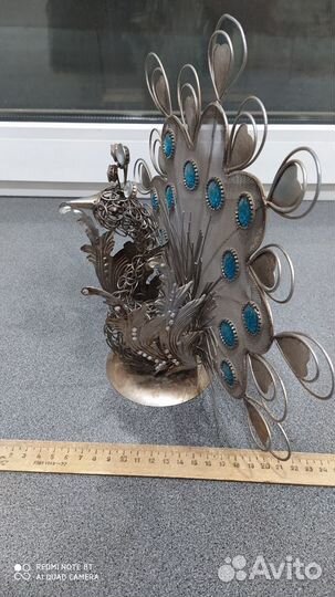 Большой красивый павлин хэндмэйд