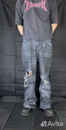 Джинсы рваные Balenciaga type