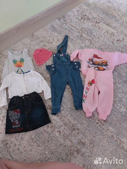 Пакет вещей с 6 мес до 1.6 года на девочку+ обувь