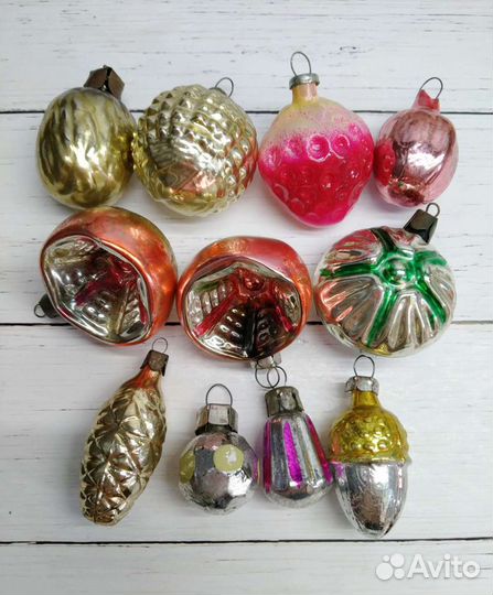 Много разных Елочные игрушки СССР